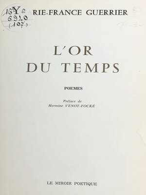 cover image of L'or du temps